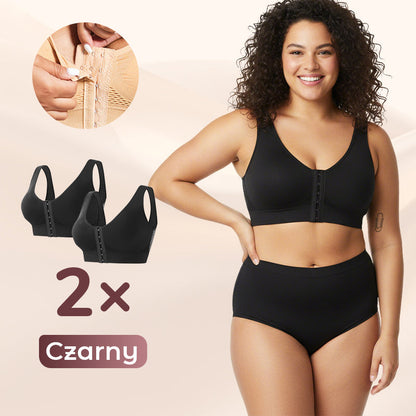 【1+1 gratis】Biustonosz damski bez fiszbin z zapięciem z przodu