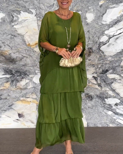 💝Luźna sukienka w artystycznym styl-TAB