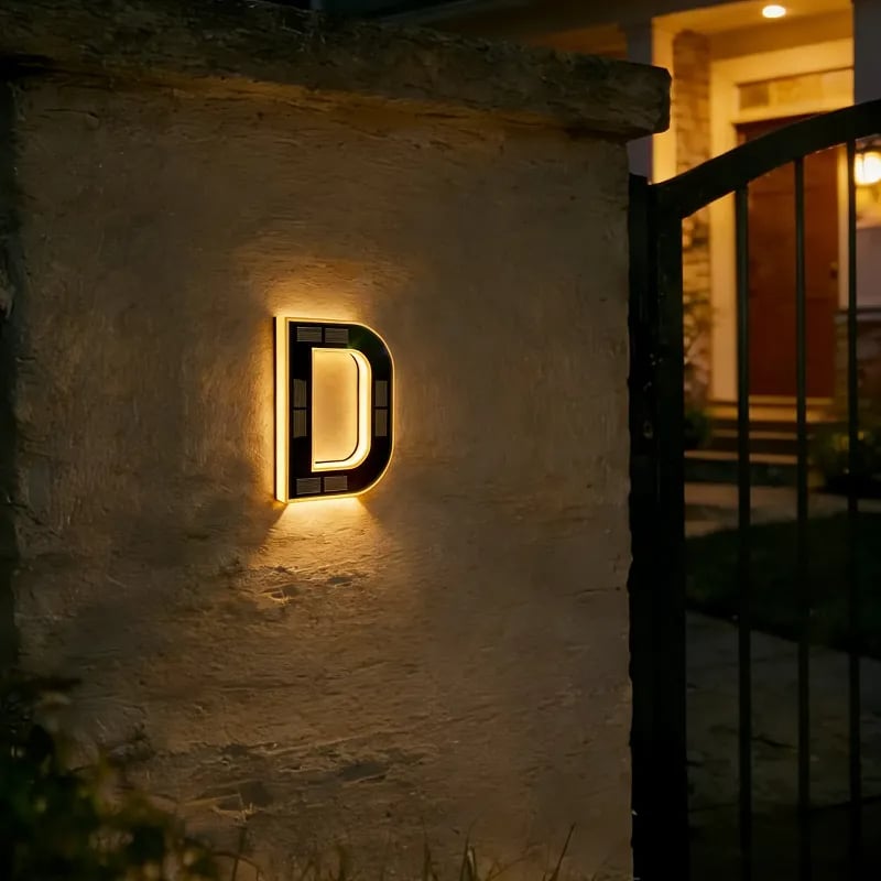 🔥Ostatni dzień 50% zniżki🔥Numery domów podświetlane energią słoneczną, cyfry LED, wodoodporne, do użytku na zewnątrz