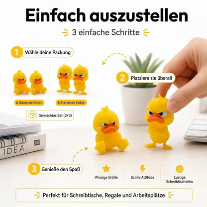😠 Figurka Angry Duck Desk – Dodaj odrobinę zawadiackiego charakteru swojemu biurku! 🐥