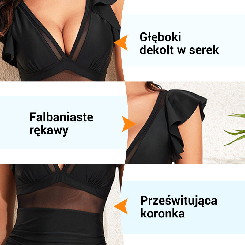 Koronkowy seksowny jednoczęściowy kostium kąpielowy