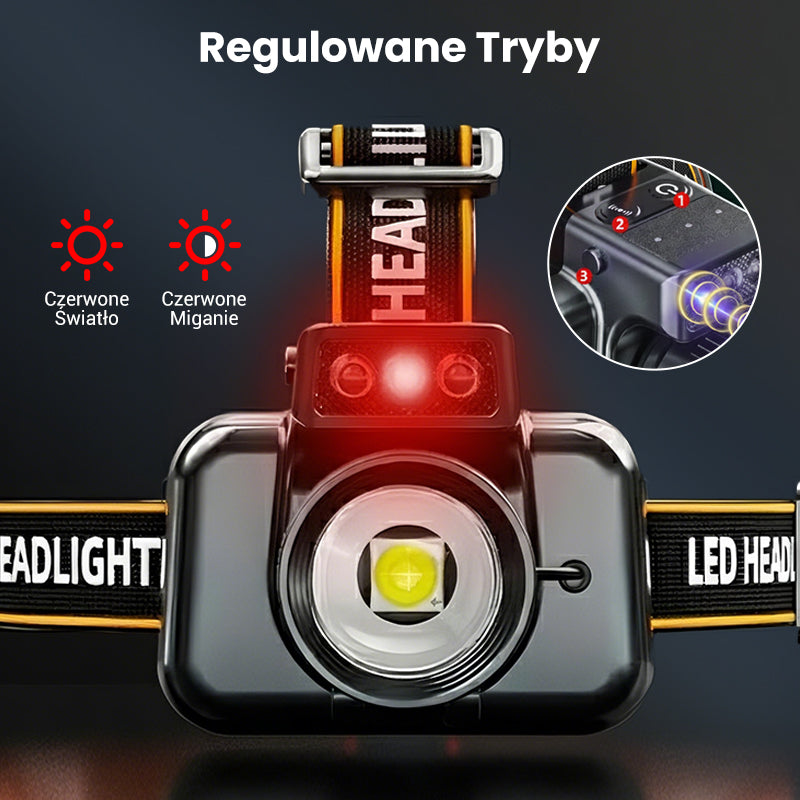 🔥Mocna latarka czołowa o bardzo długiej żywotności