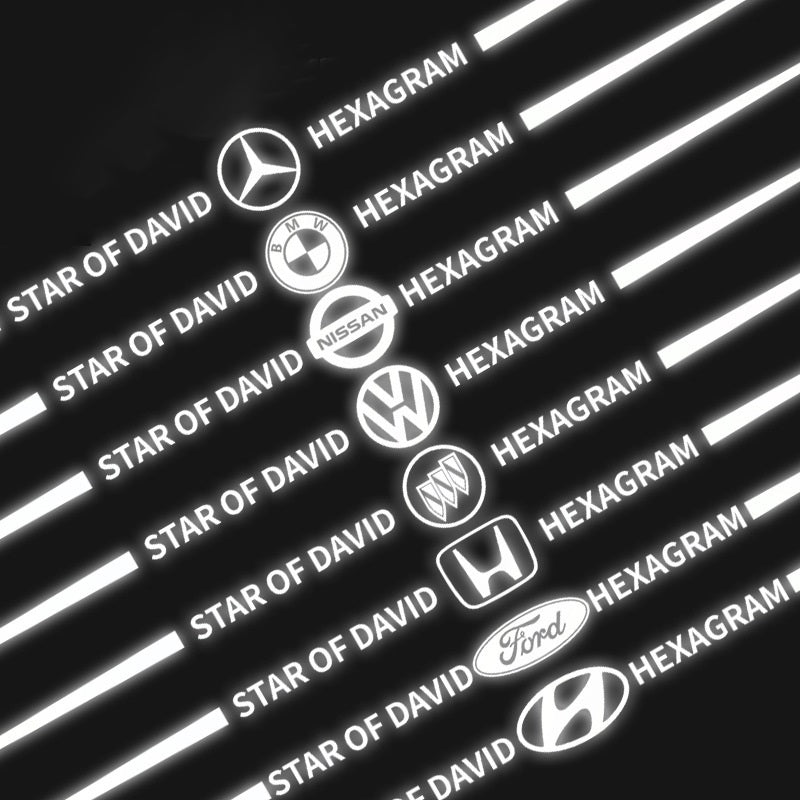 Naklejka samochodowa 3D kolorowa, laserowo odblaskowa, 4 szt.