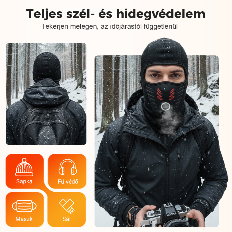 💞 Kask wiatroszczelny do użytku zimowego, unisex