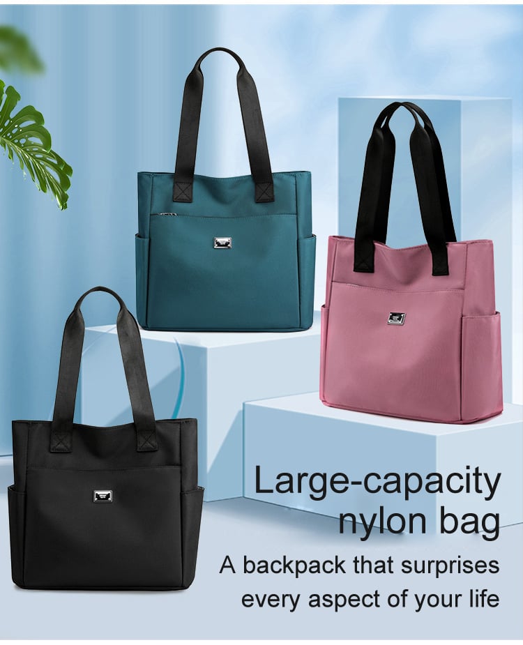 🔥Wodoodporna nylonowa torba na ramię o dużej pojemności i wielu kieszeniach👜