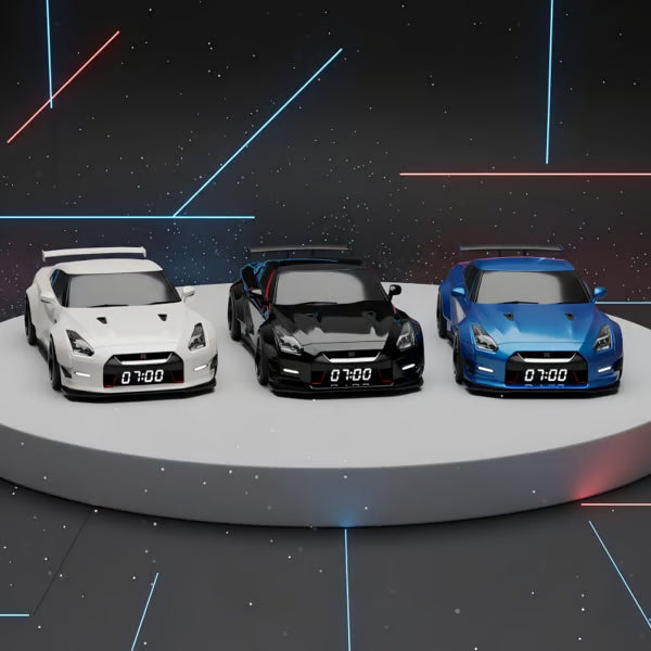 🎁 Budzik Hypercar🏎️Realistyczne efekty silnika i światła