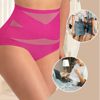 💖 Ostatni dzień – kup 1, otrzymasz 3 opakowania! Majtki modelujące brzuch z wysokim stanem, wiązane – rozmiary plus size