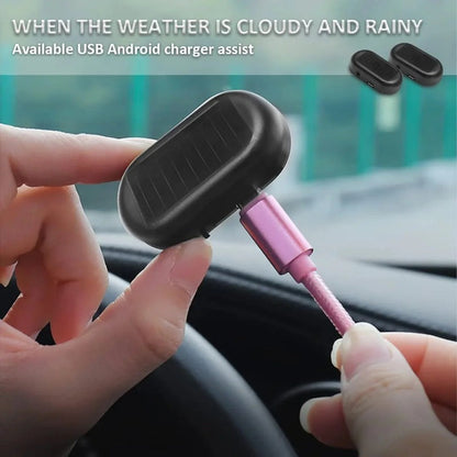 Lampka alarmowa do samochodu zasilana energią słoneczną