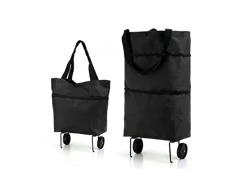 🛍️✨ Torba na zakupy z możliwością przekształcenia - chowane kółka, udźwig 20 kg, rozszerzalna dzięki zamkowi błyskawicznemu!
