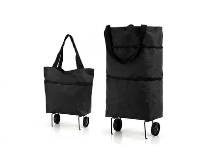 🛍️✨ Torba na zakupy z możliwością przekształcenia - chowane kółka, udźwig 20 kg, rozszerzalna dzięki zamkowi błyskawicznemu!