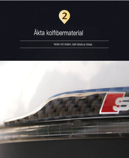 Naklejka na lusterko z włókna węglowego z ochroną przed uderzeniami i logo