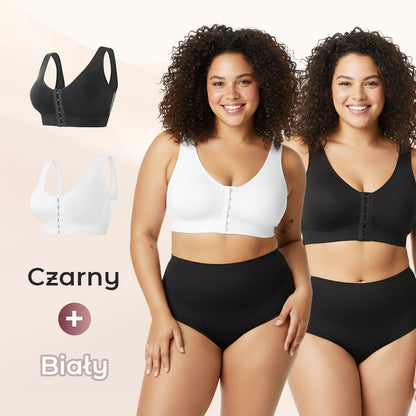 【1+1 gratis】Biustonosz damski bez fiszbin z zapięciem z przodu