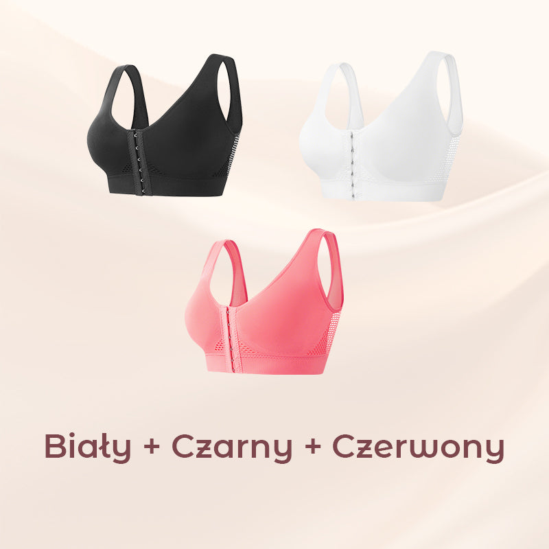 【1+1 gratis】Biustonosz damski bez fiszbin z zapięciem z przodu