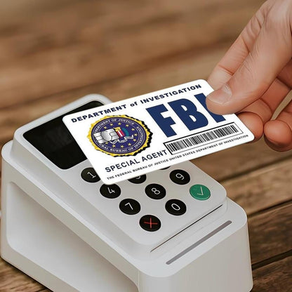 🔥Zestaw skórek kart tajnego agenta: wzory FBI/ICE • Naklejki do cosplayu i na prezenty