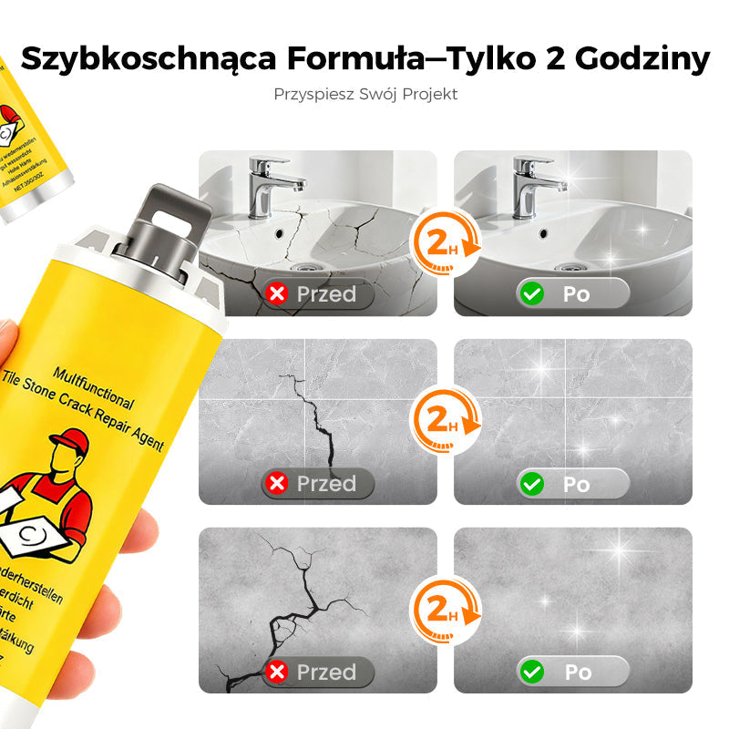 🧱Wielofunkcyjne zestawy naprawcze do pęknięć w płytkach i kamieniach💧