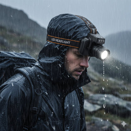 🔥Mocna latarka czołowa o bardzo długiej żywotności