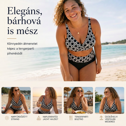 👙🌊Dwuczęściowy damski komplet bikini z wysokim stanem