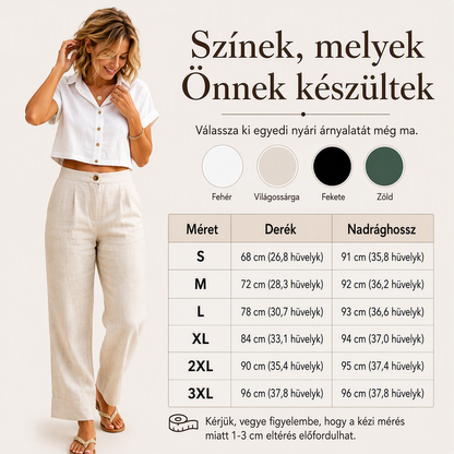 Absolutny must-have🔥👖 Lekkie spodnie z mieszanki lnu – o luźnym kroju i klasycznej prostej nogawce, idealne do pracy lub na weekend