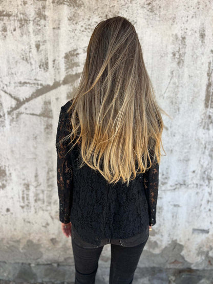 Marynarka z ciągłej siateczki koronkowej