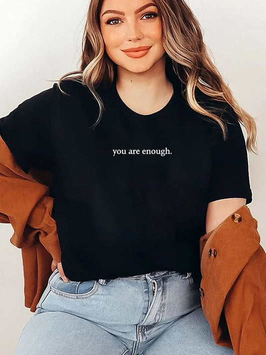 💥Nowa koszulka unisex z nadrukiem „Droga Osobo Za Mną” w dużym rozmiarze z 2025 roku