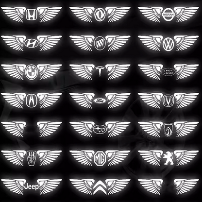 Laserowa naklejka na samochód 3D Angel Wings ✧4PCS✧