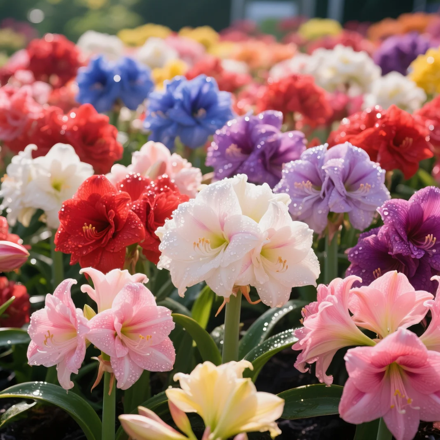🌺Podwójne cebule amarylisów o zapachu kwiatów – kwitnące w 40 dni