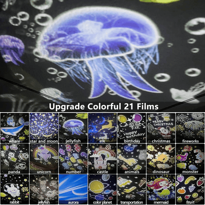 🎃👻OSTATNIE DNI WYPRZEDAŻY - 50% ZNIŻKI💜Lampka nocna z projektorem dla dzieci, 15 filmów🔋Ładowanie typu C