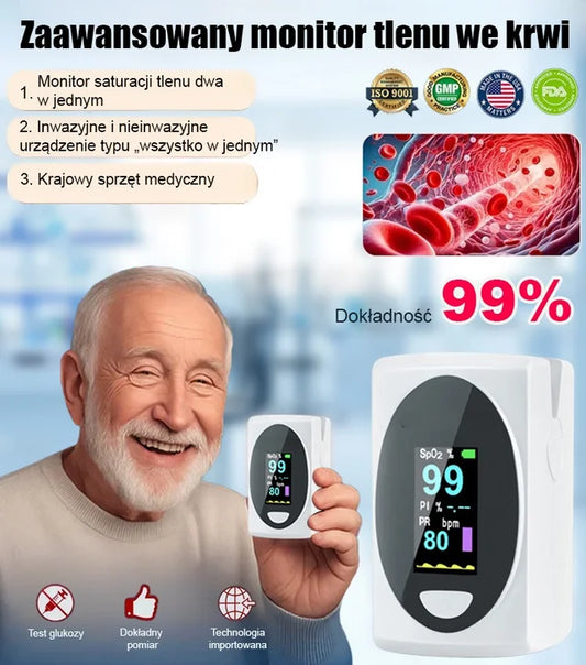 ❄️🔥Zaawansowany pulsoksymetr z dokładnością procentową