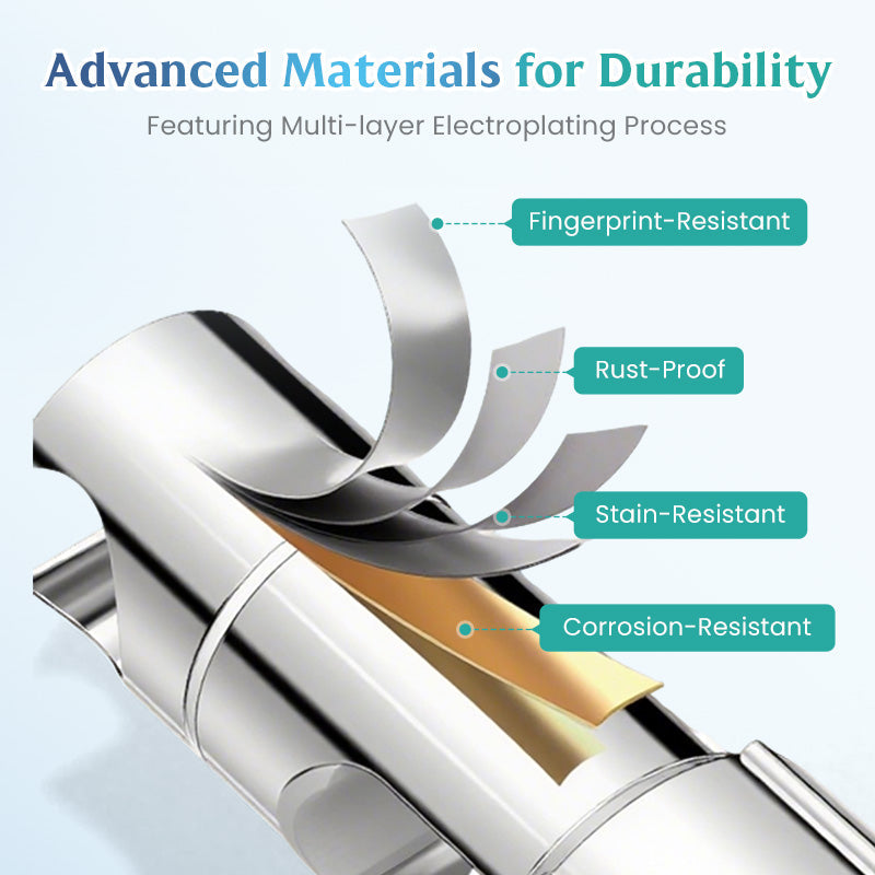 🔥Najłatwiejszy w użyciu🔥Drążek prysznicowy i głowica prysznicowa, które można zamontować bez użycia narzędzi.