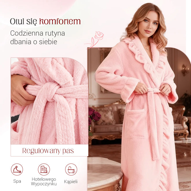 🧖 Miękki i puszysty szlafrok - Materiał przyjazny dla skóry