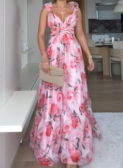 🍓Seksowna i elegancka plisowana sukienka z nadrukiem