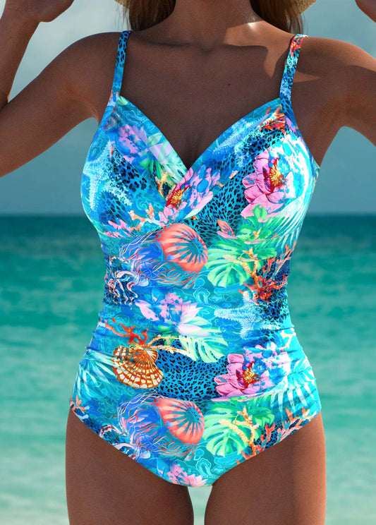 Strój kąpielowy w marynarskim wzorze