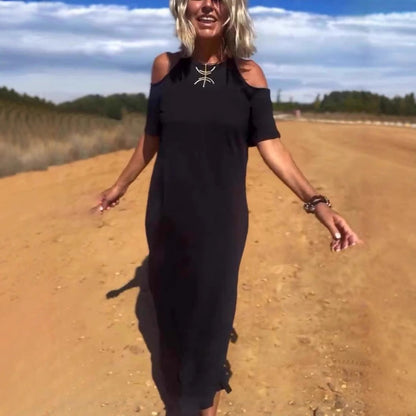 Nowa modna, swobodna, dopasowana sukienka