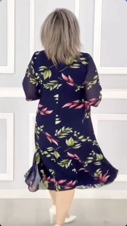 🌸2025 Nowa moda sukienki szyfonowe z nadrukiem