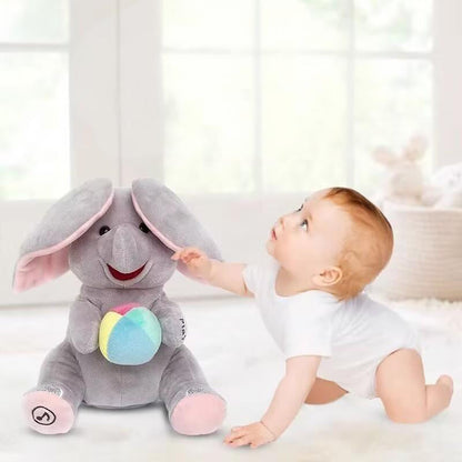 🎁🐘 Śliczna pluszowa zabawka w kształcie słonia do zabawy w chowanego