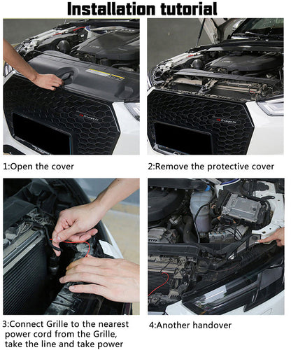 Gorąca wyprzedaż ✨50% zniżki ✨Stylowa, klimatyczna lampa LED z logo na środkową osłonę chłodnicy samochodu