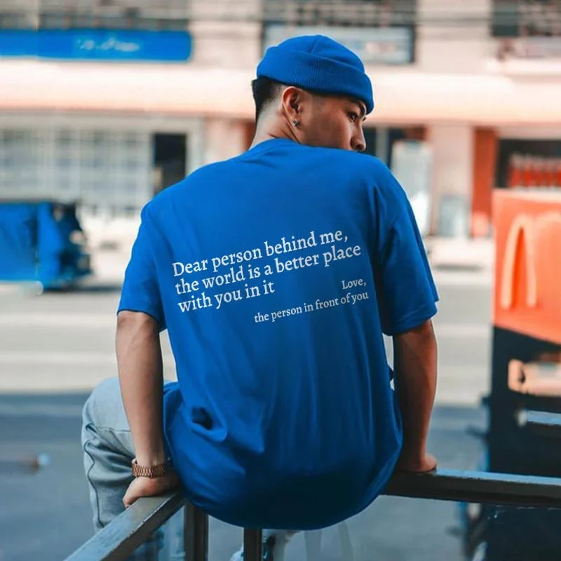 💥Nowa koszulka unisex z nadrukiem „Droga Osobo Za Mną” w dużym rozmiarze z 2025 roku