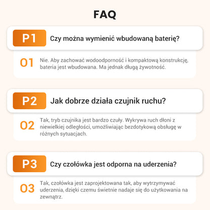 🔥Mocna latarka czołowa o bardzo długiej żywotności