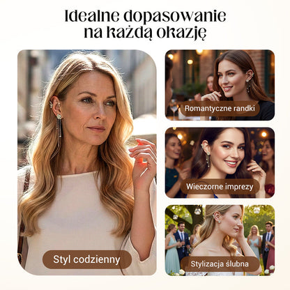 ✨KOLCZYKI Z CYRKONAMI W STYLU MOTYLKOWYM Z FRĘDZLAMI | IDEALNY PREZENT🎁