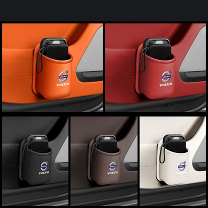 Leather Car Cup Holder Organizer