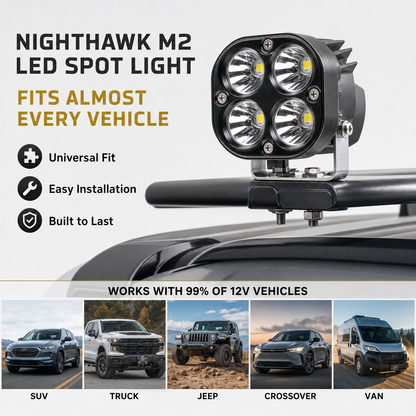 Reflektor LED NightHawk M2 montowany w pojeździe – skanuj dokładniej teren, ekstremalna jasność