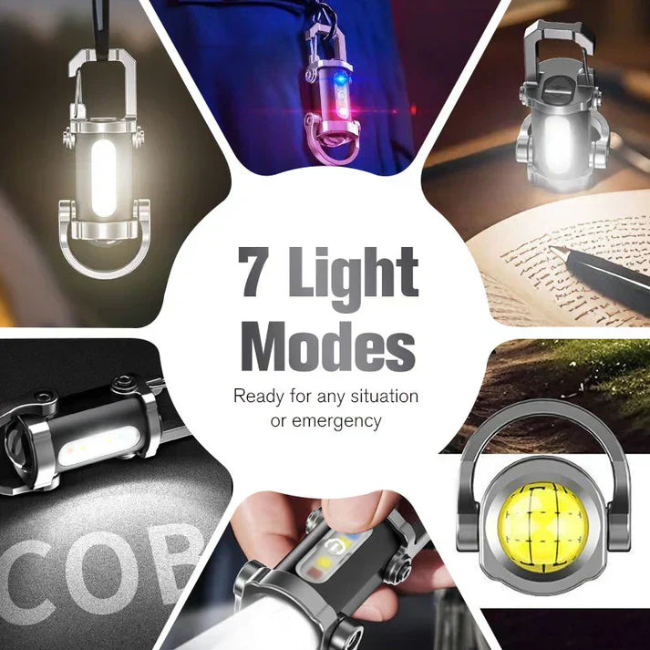 【✨1+1 gratis】Przenośna, akumulatorowa, jasna latarka do breloczka