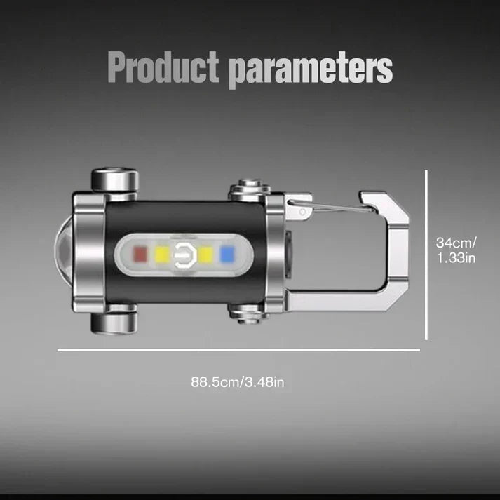 【✨1+1 gratis】Przenośna, akumulatorowa, jasna latarka do breloczka