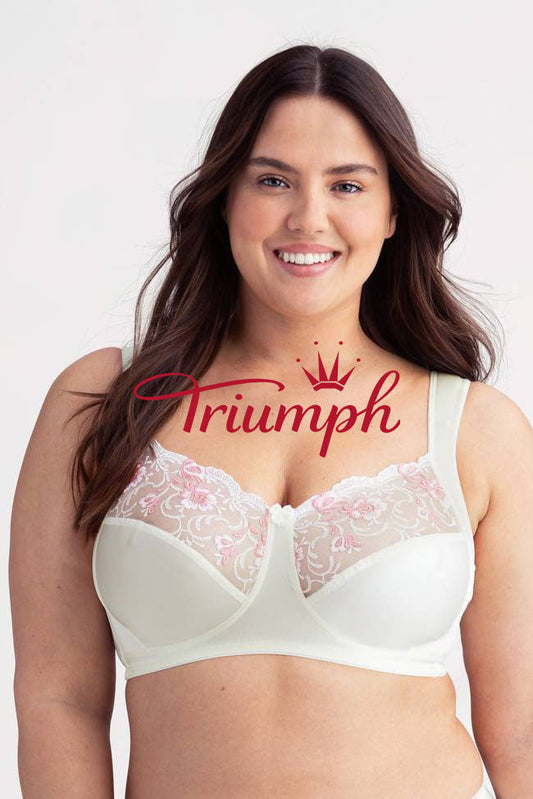 TRIUMPH - 3 SZT. (65A-120H) 💝 HAFTOWANE BIAŁE BIAŁE UBRANIA ✨