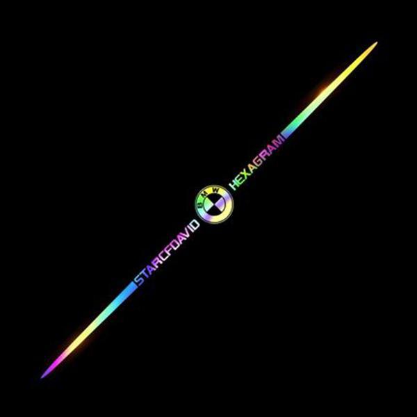 Naklejka samochodowa 3D kolorowa, laserowo odblaskowa, 4 szt.