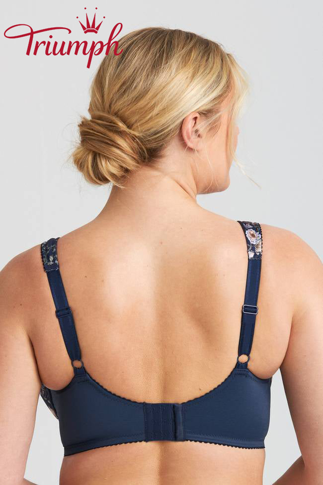 Biustonosz Triumph® 3-częściowy💖 z koronki z kwiatowym haftem