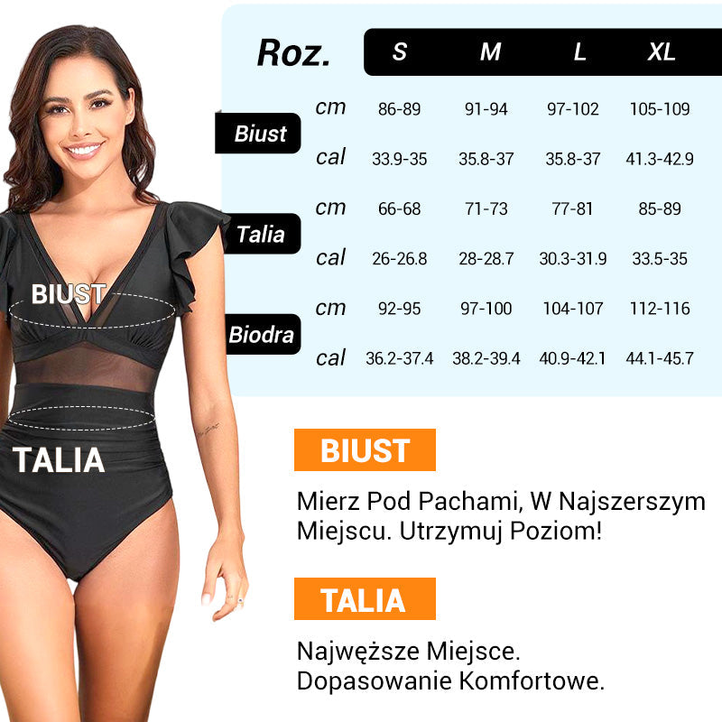 Koronkowy seksowny jednoczęściowy kostium kąpielowy