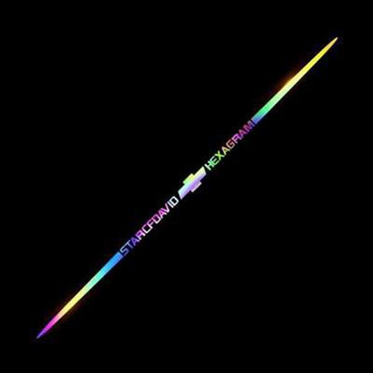 Naklejka samochodowa 3D kolorowa, laserowo odblaskowa, 4 szt.