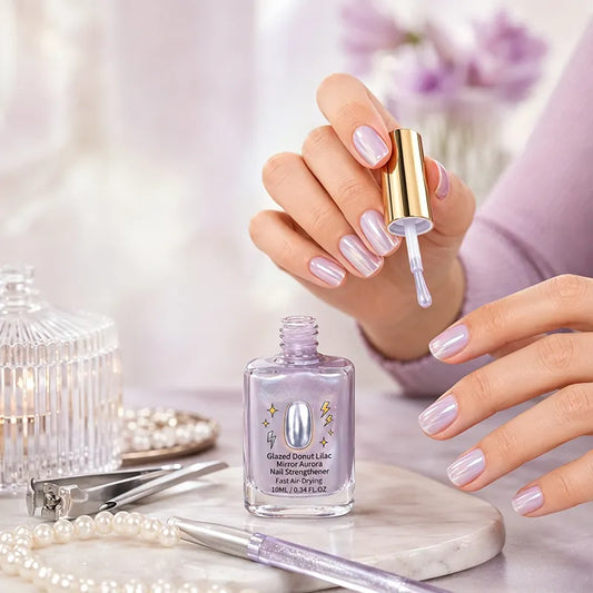 📢📢Kup 2, a 1 dostaniesz gratis!! ⏰Odżywka do paznokci Lilac Glossy Mirror