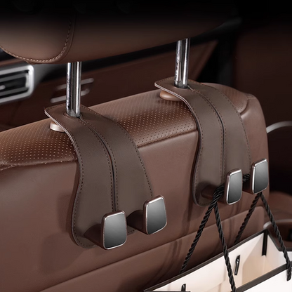 Hak na fotel samochodowy LUXHOOK Premium – możliwość personalizacji logo i oszczędność miejsca